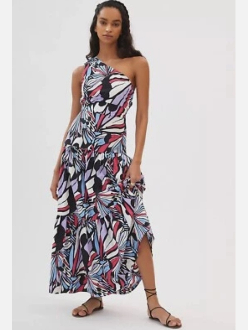 Anthropologie colorful patterned dress - Purple, Blue, Black